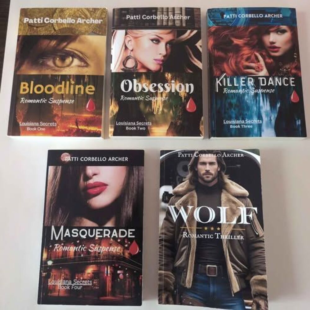 Patti Corbello Archer Louisiana Secrets Series & Wolf Paperback Books
